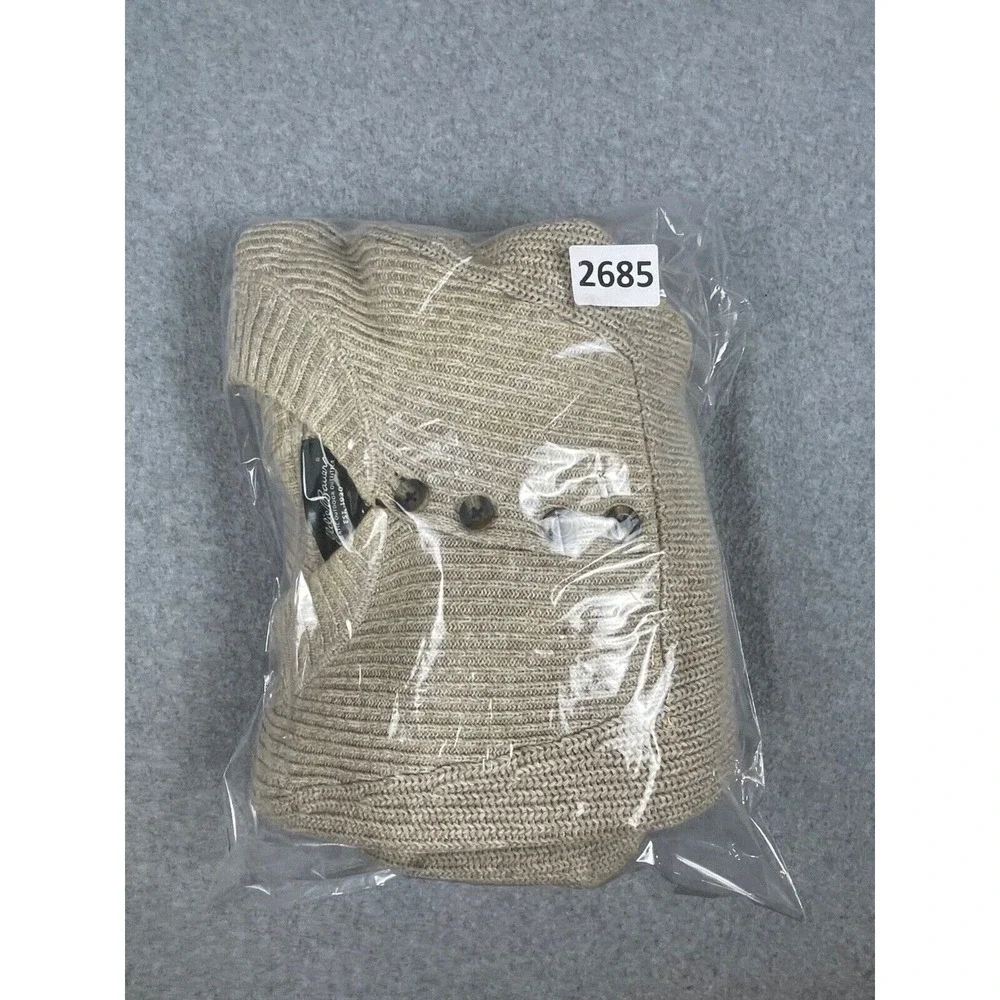 Eddie Bauer Sweater Men's 2XLT Brown 1/4 Button Pullover Crew Neck‎ Long Sleeve - Picture 9 of 9